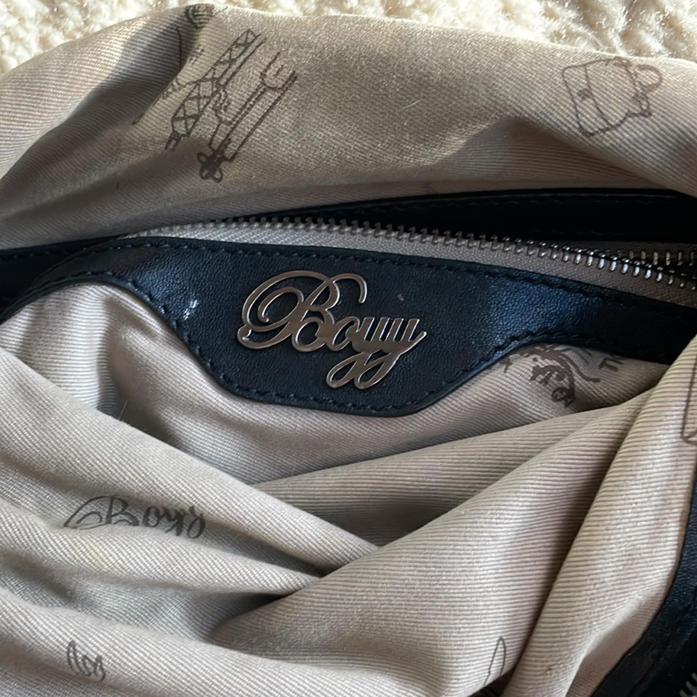 Boyy Slash Printed Python Envelope Bag, Black - image 2